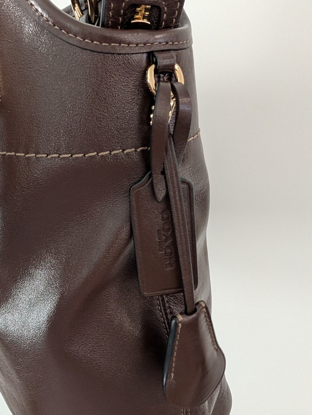 COACH Easton Tote Bag | Brown Leather👜 - Picture 3 of 6